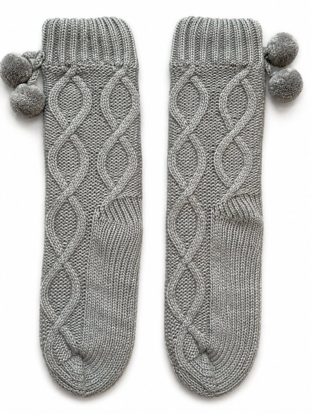 Muk Luks Gray Slipper Socks (Size 7-8)